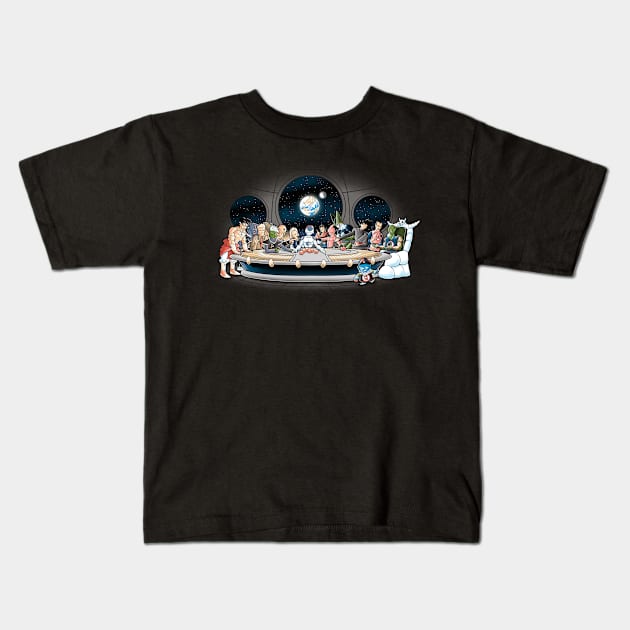 Bad fighters dinner Kids T-Shirt by Cromanart